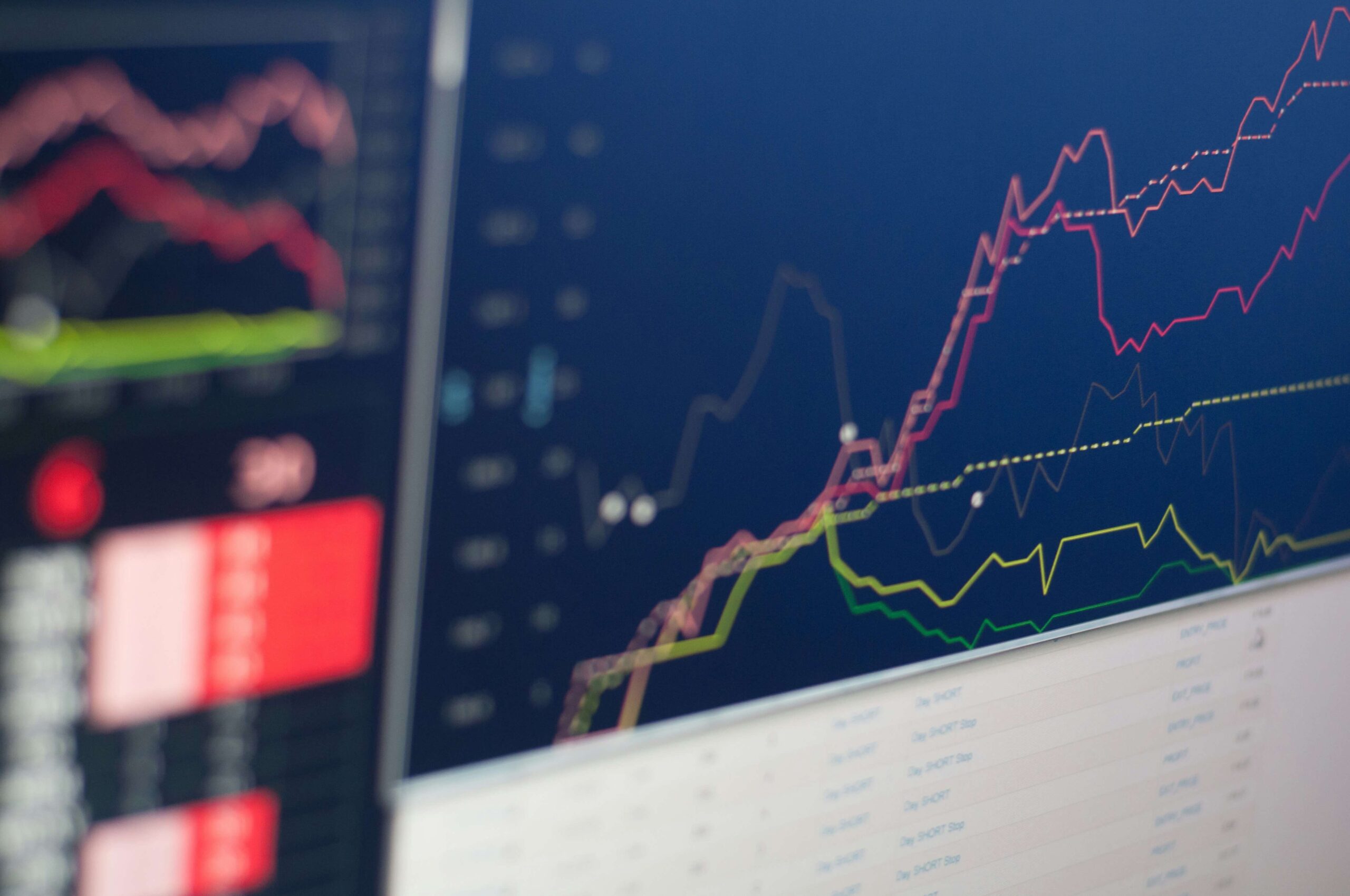 Dashboard con gráficos durante una reunión de revisión de métricas